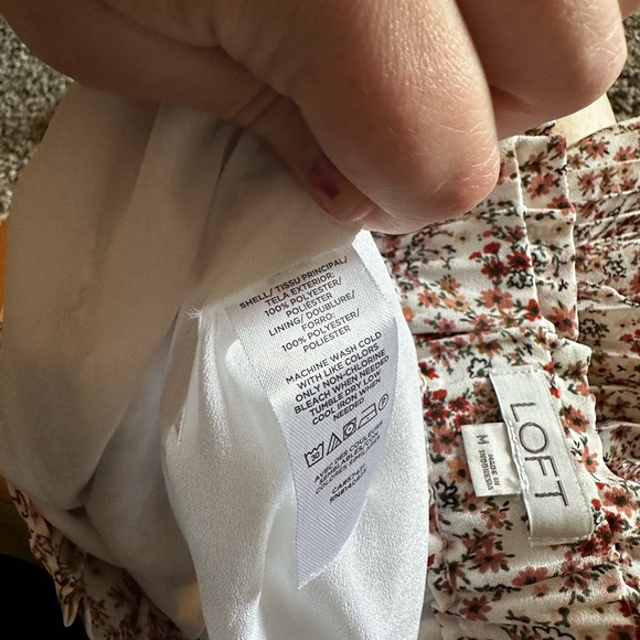 LOFT Floral High Waist Pleated Lined Shorts - Picture 11 of 14